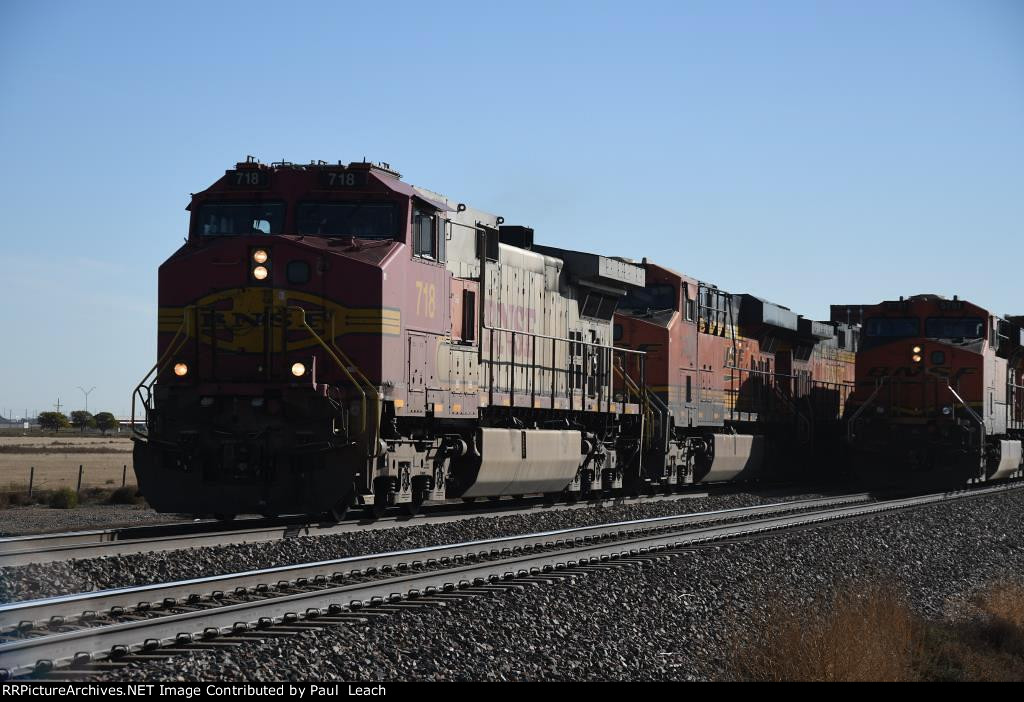 Stack train rolls west meeting another stack train